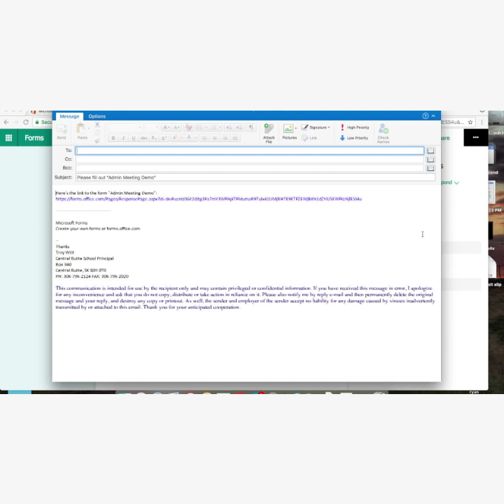 MS Forms demo for digital staff meetings